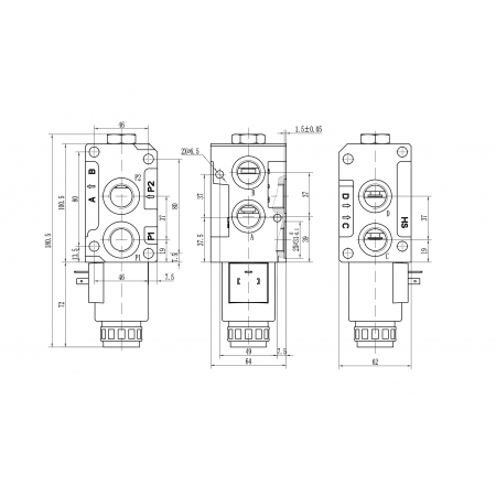 ELEKTROZAWÓR 6/2 DZIELNIK ELEKTRYCZNY 50L 12V G1/2